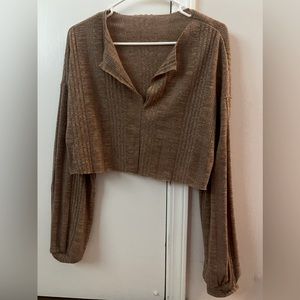 Cropped Tan Shirt
